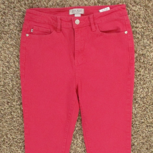 Judy Blue Jeans Women's 28 Hot Pink Skinny Fit Ankle Stretch Denim - Picture 3 of 8